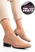 PANTOFI DAMA PIELE NATURALA NUDE TOC MIC 2S77040