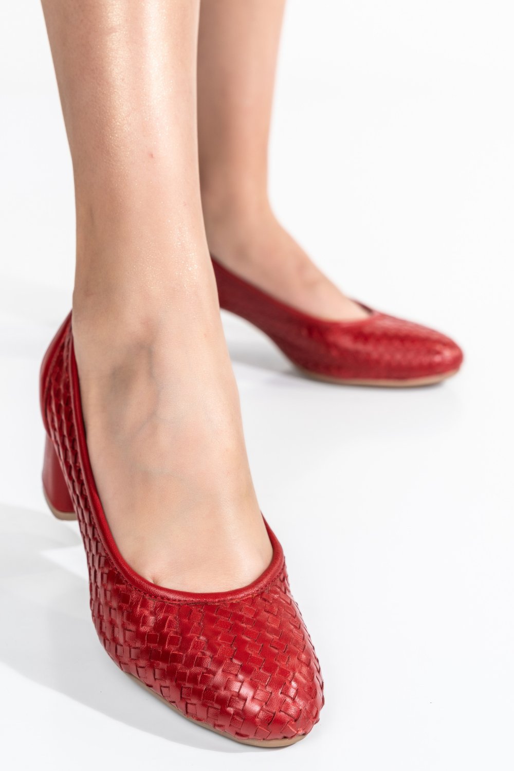 PANTOFI ROSII PIELE NATURALA 3DCC03E0