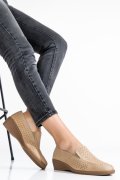 PANTOFI BEJ PIELE NATURALA LS77OLA1