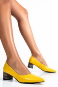 PANTOFI GALBENI PIELE NATURALA 5S77550
