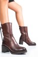 Cizme maro inchis piele naturala 1pc92802np