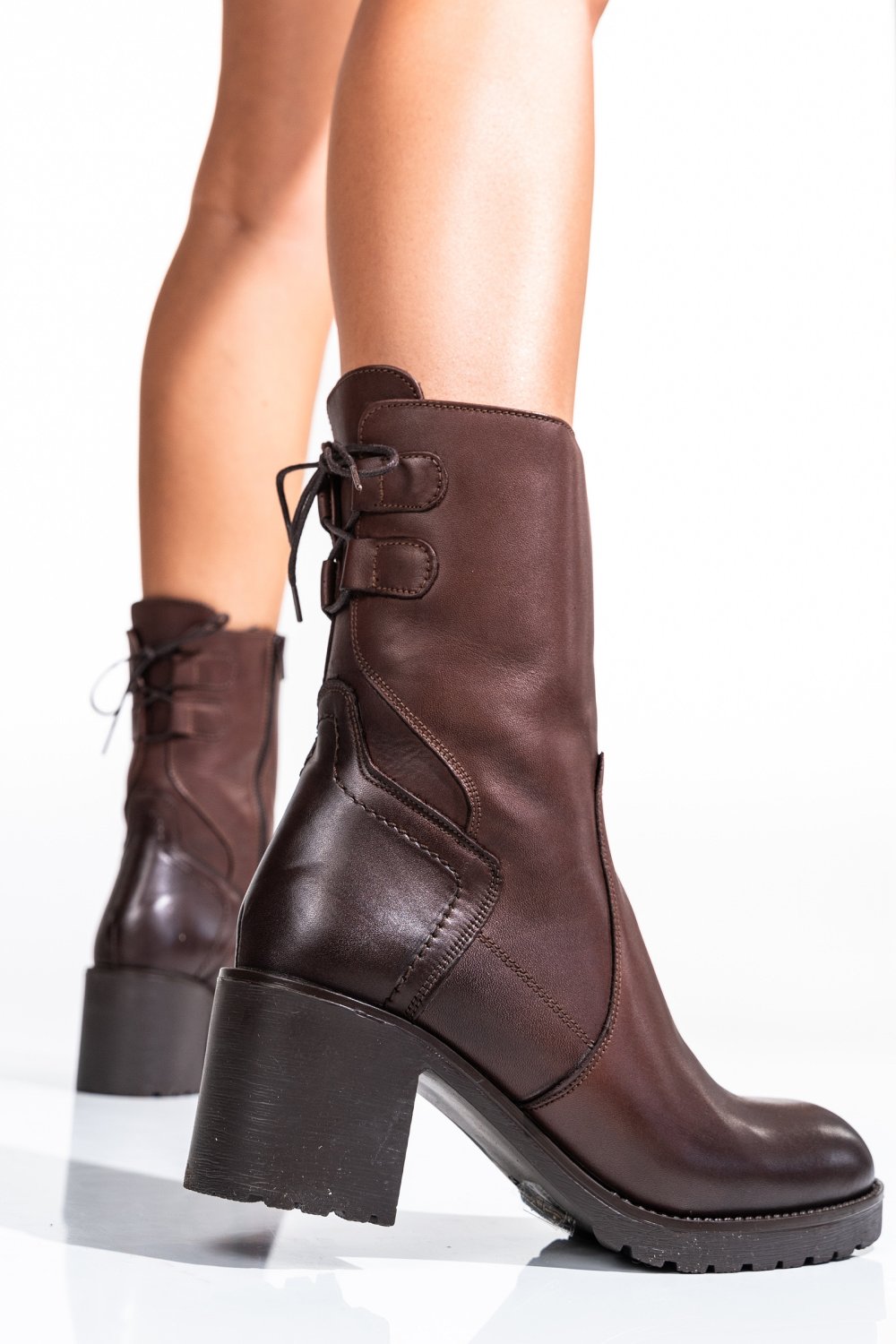 CIZME MARO INCHIS PIELE NATURALA 1PC92802NP