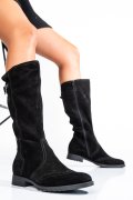 CIZME NEGRE PIELE NATURALA INTOARSA 6S77053