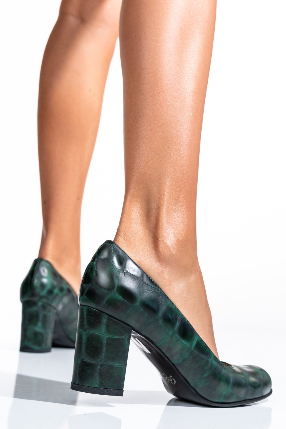PANTOFI VERDE CRO PIELE NATURALA 3S77483