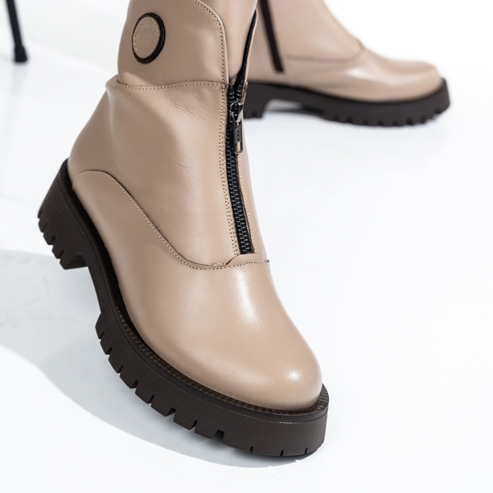 GHETE BEJ PIELE NATURALA 2PC12882NP