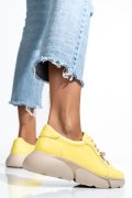 PANTOFI SPORT GALBENI TALPA BEJ PIELE NATURALA 3S77011B