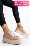 PANTOFI SPORT DAMA PIELE NATURALA NUDE 3S77001