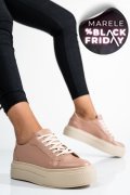 PANTOFI SPORT DAMA PIELE NATURALA NUDE 3S77001
