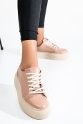 PANTOFI SPORT DAMA PIELE NATURALA NUDE 3S77001