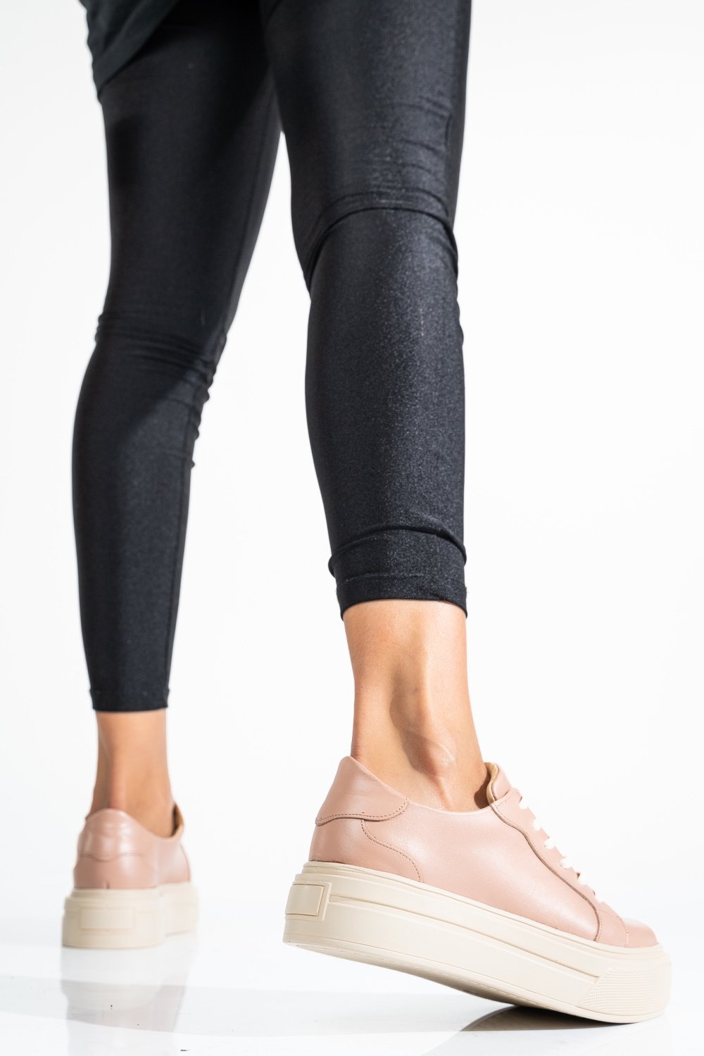 PANTOFI SPORT DAMA PIELE NATURALA NUDE 3S77001