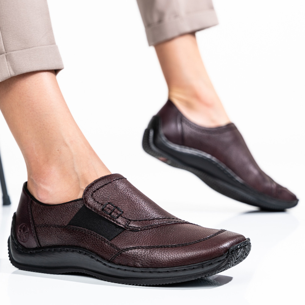 RIEKER, PANTOFI VISINII PIELE NATURALA L1791-35