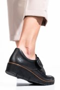 RIEKER, PANTOFI NEGRI PIELE NATURALA 537C0-00