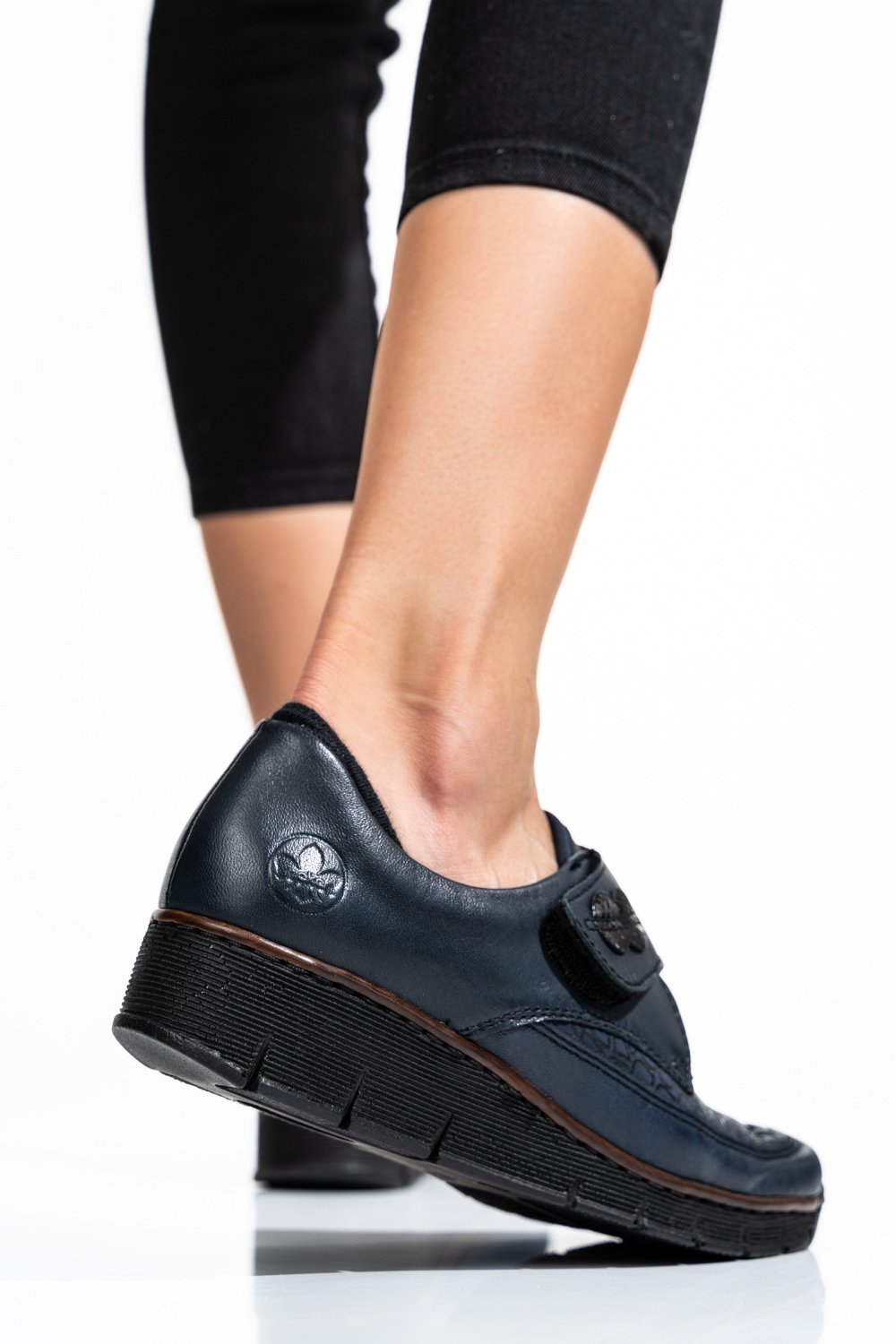 RIEKER, PANTOFI BLEUMARIN PIELE NATURALA 537C0-14