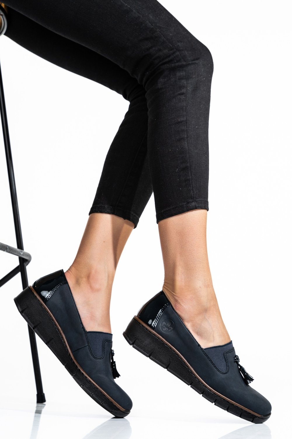 RIEKER, PANTOFI BLEUMARIN PIELE NATURALA 53751-14