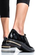 RIEKER, PANTOFI NEGRI PIELE NATURALA LACUITA 50618-00