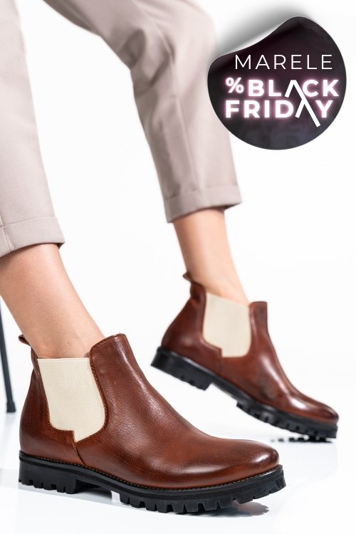 Ghete femei piele naturala maro 46-673-130