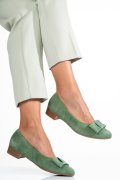PANTOFI VERZI PIELE NATURALA INTOARSA 8A46