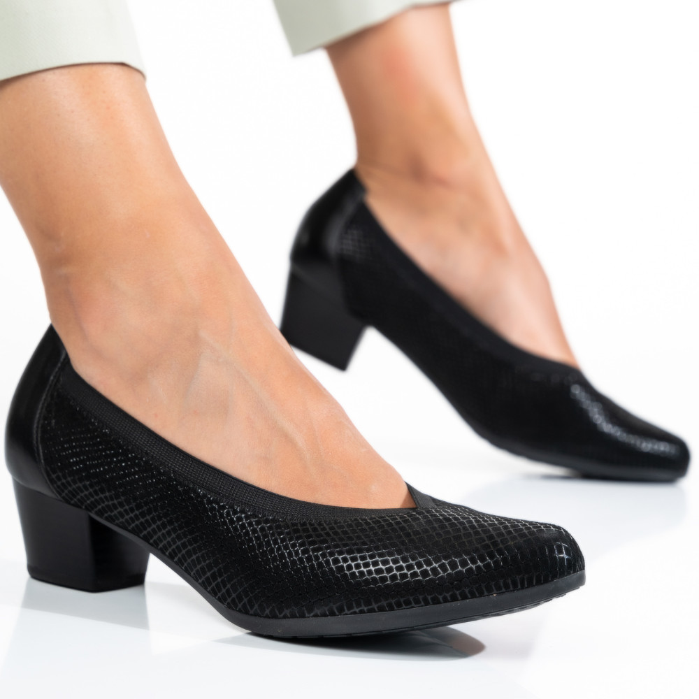 PANTOFI NEGRI PIELE NATURALA 8SP864