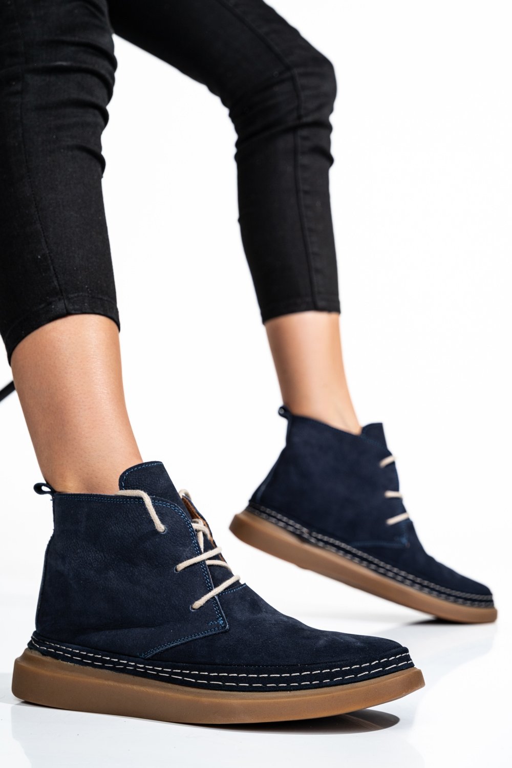 GHETE BLEUMARIN PIELE NATURALA INTOARSA 1SP109