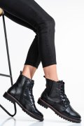 GHETE DAMA DE IARNA PIELE NATURALA NEGRE CAPTUSITE 8S77100