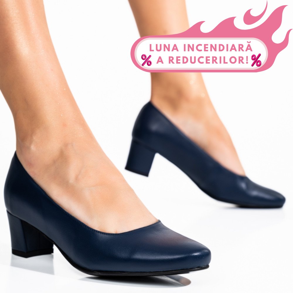 PANTOFI NAVY PIELE NATURALA MOSA
