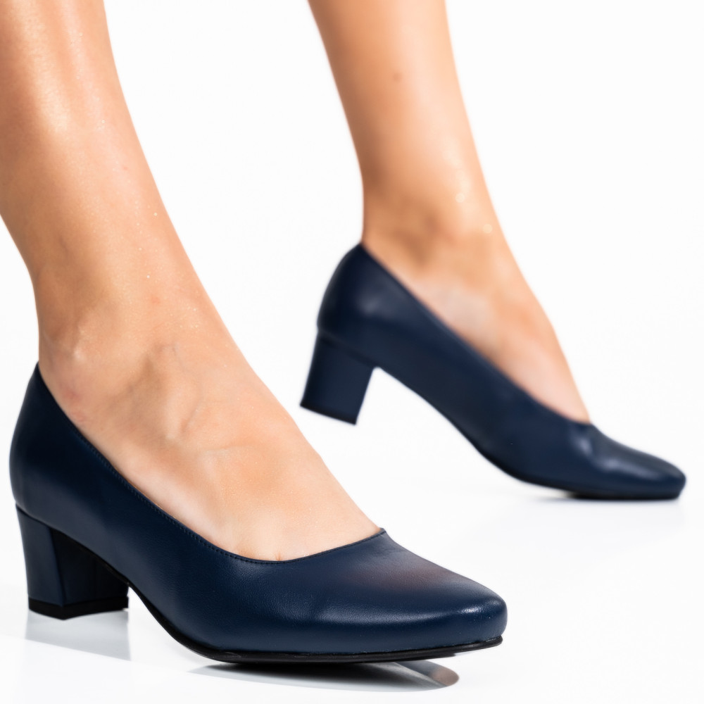 PANTOFI NAVY PIELE NATURALA MOSA