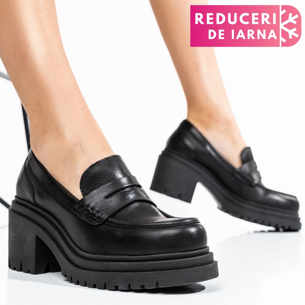 PANTOFI CASUAL FEMEI PIELE NATURALA NEGRI 2S77SI0051901