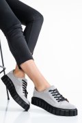 PANTOFI GRI PIELE NATURALA INTOARSA 3S77100