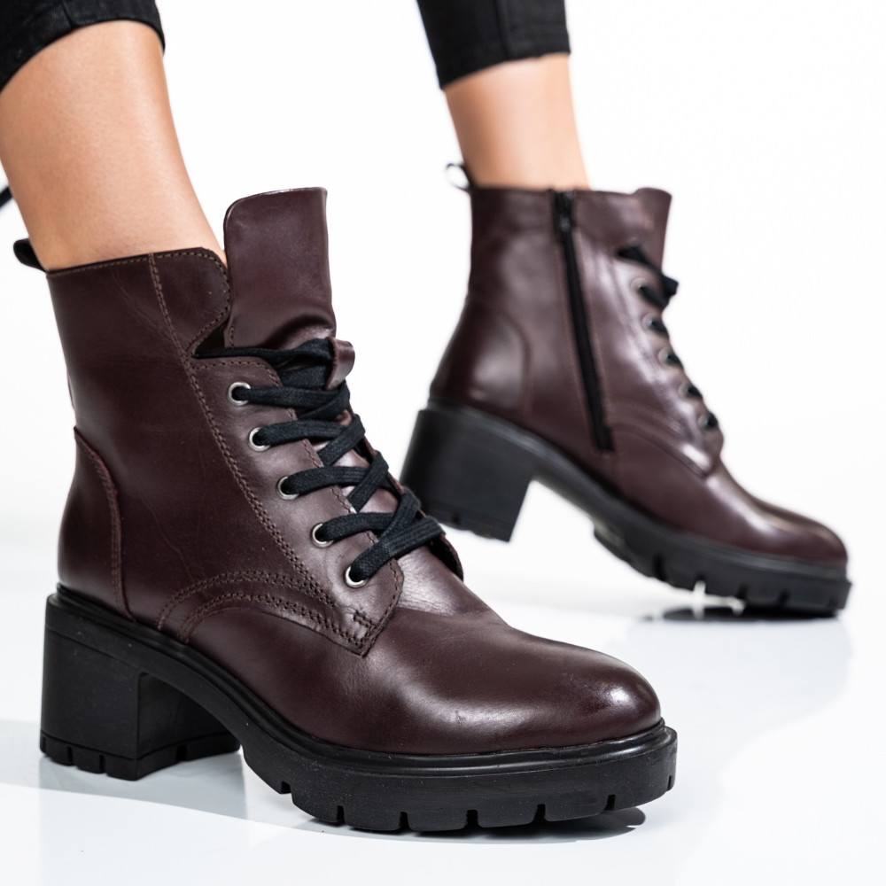 GHETE FEMEI PIELE NATURALA BORDO 1S770800