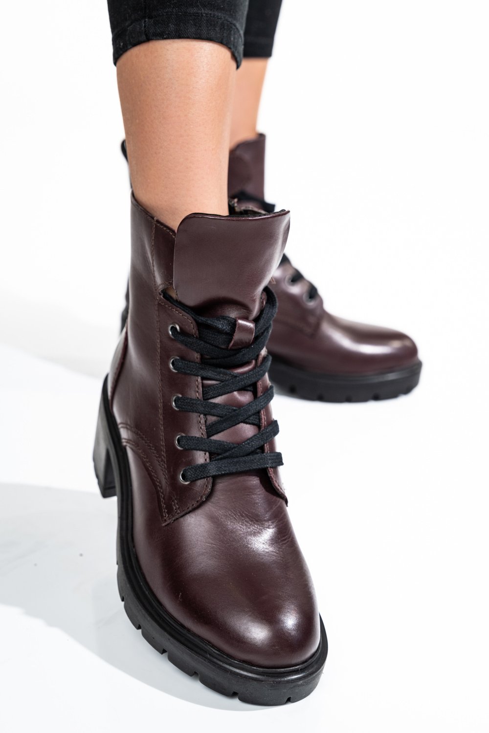 GHETE FEMEI PIELE NATURALA BORDO 1S770800