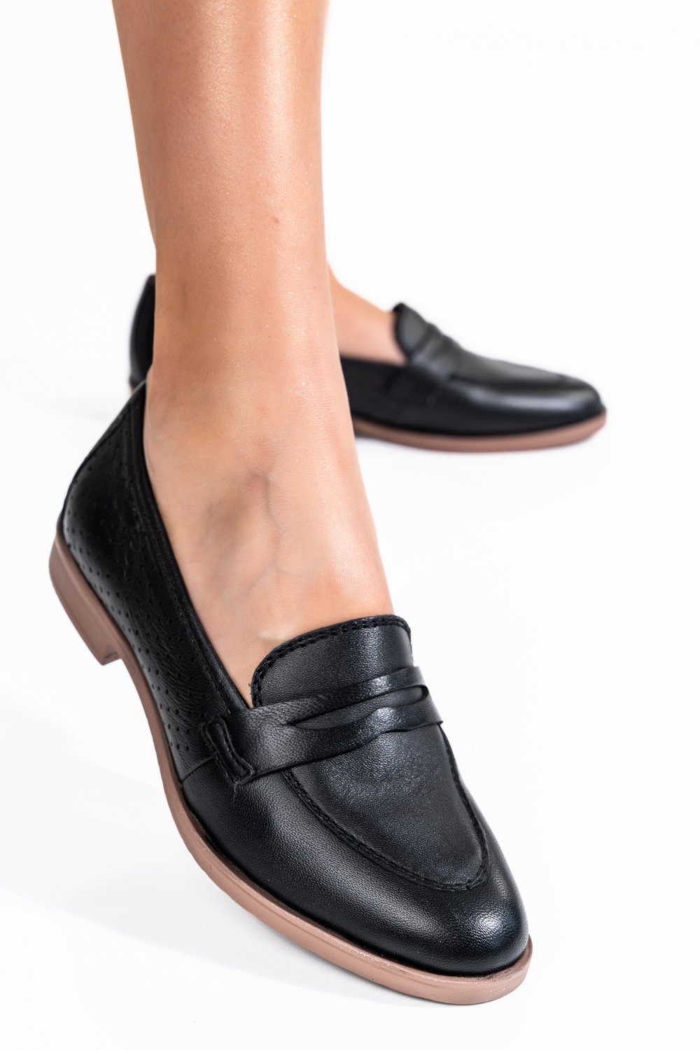 PANTOFI CASUAL DAMA PIELE NATURALA NEGRI 8S77278B