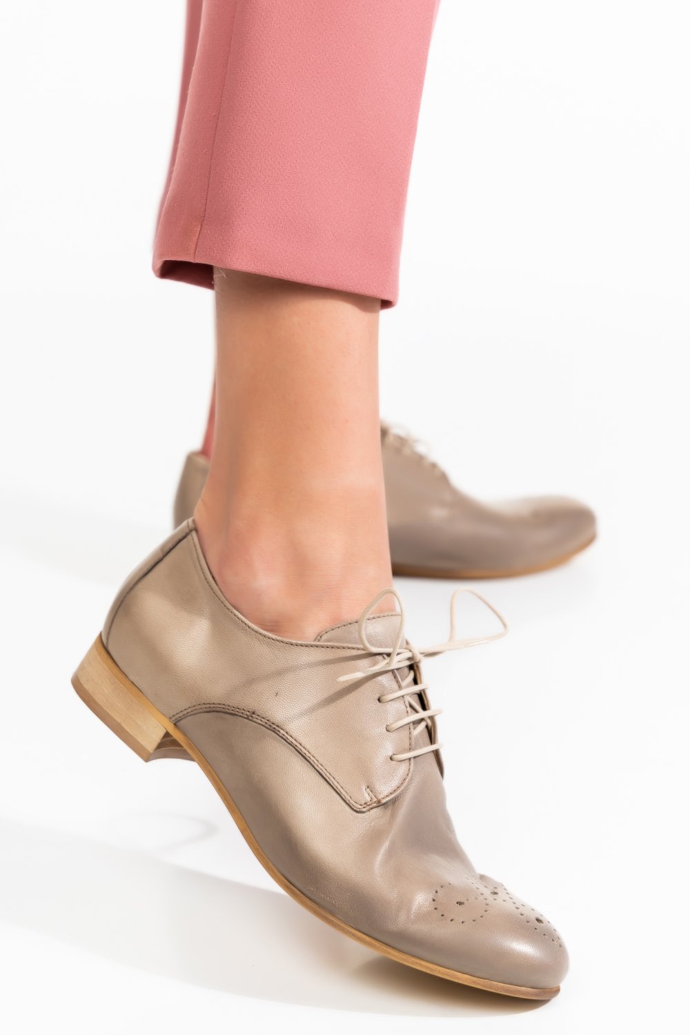 PANTOFI BEJ PIELE NATURALA 9S77307