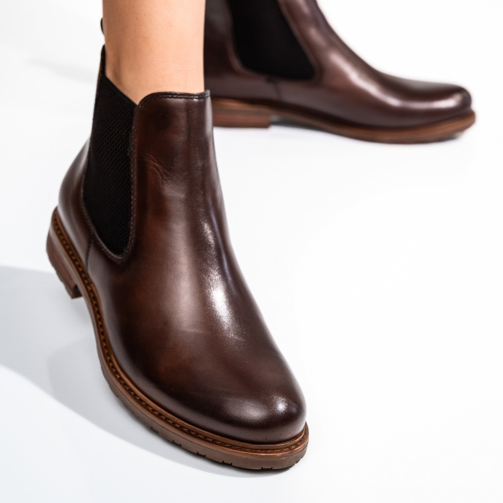 GHETE DAMA PIELE NATURALA MARO INCHIS BS77ELIN