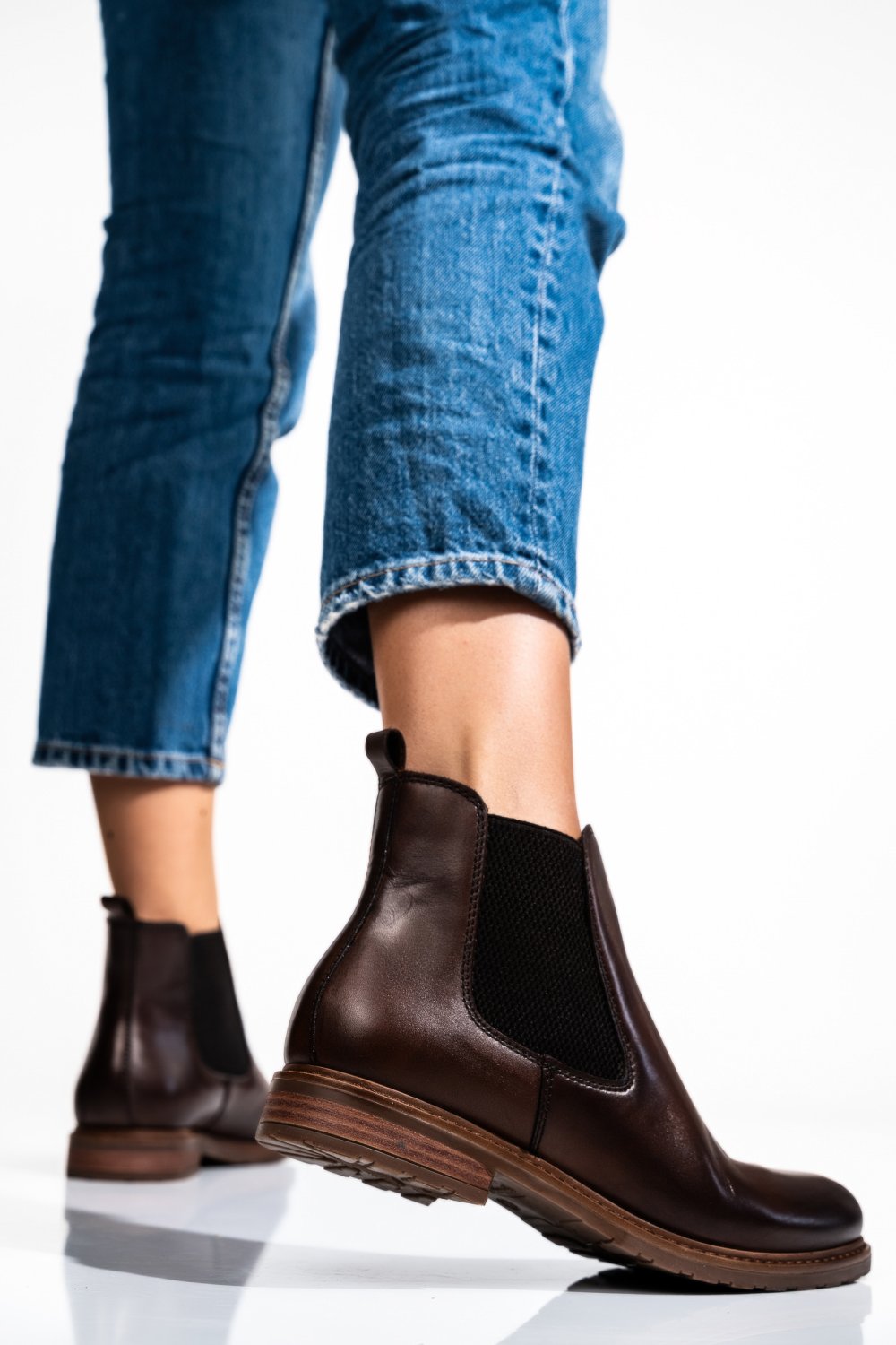 GHETE DAMA PIELE NATURALA MARO INCHIS BS77ELIN