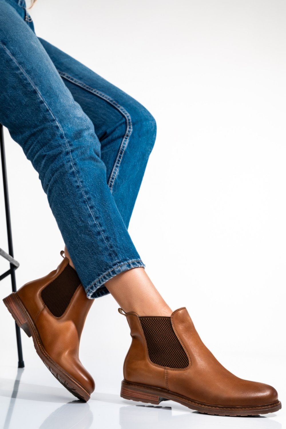 GHETE DAMA PIELE NATURALA CAMEL BS77ELIN