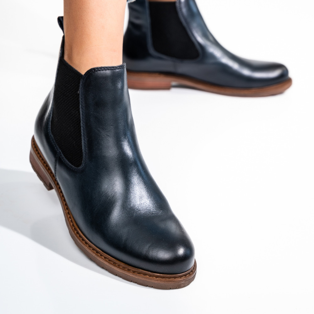 GHETE DAMA PIELE NATURALA BLEUMARIN  BS77ELIN