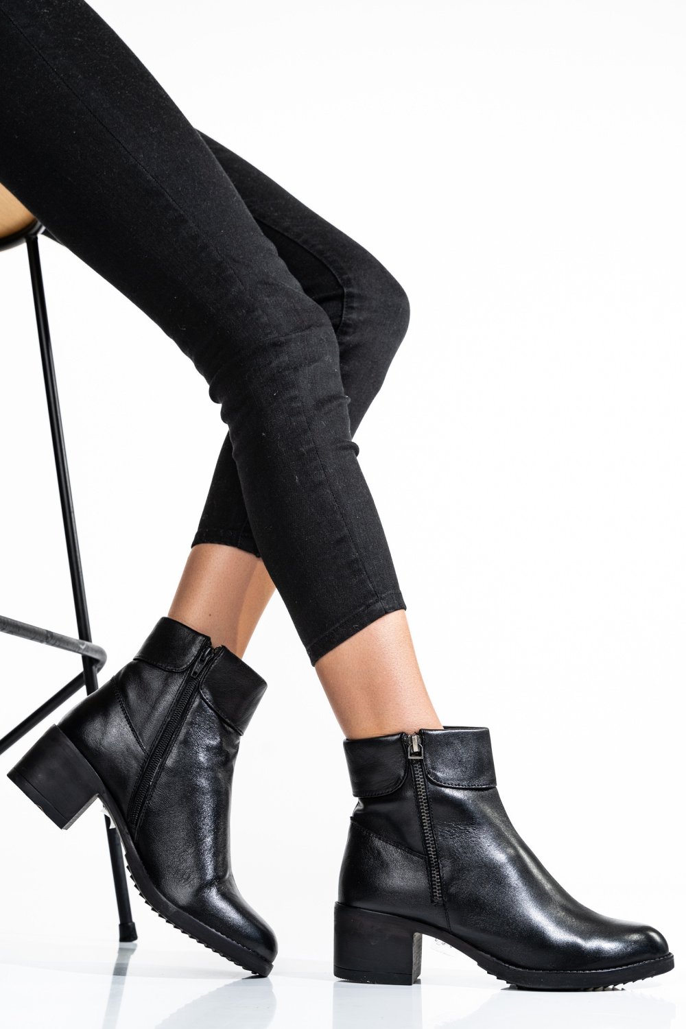 GHETE DAMA PIELE NATURALA NEGRE 8S77608