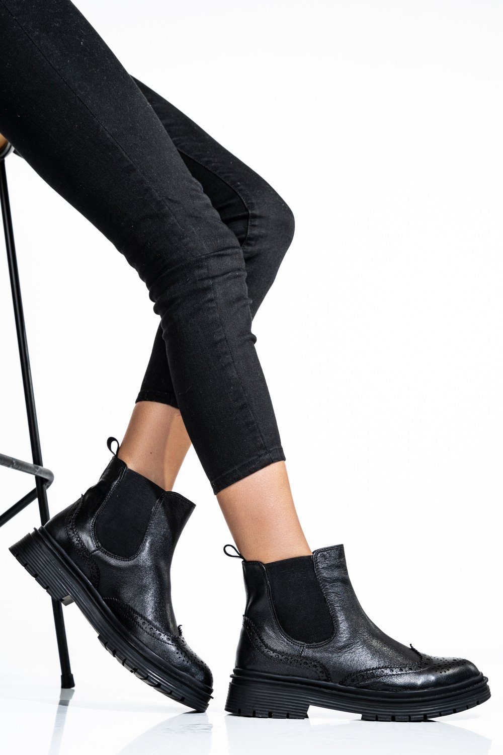 GHETE DAMA PIELE NATURALA NEGRE 9S77294