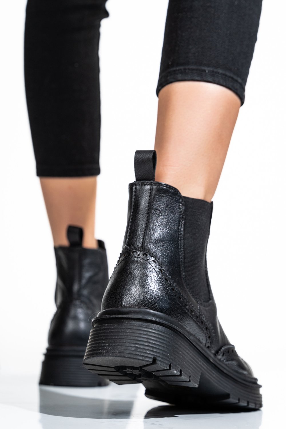 GHETE DAMA PIELE NATURALA NEGRE 9S77294
