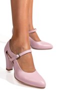 PANTOFI ROZ PIELE NATURALA INTOARSA 1PC800