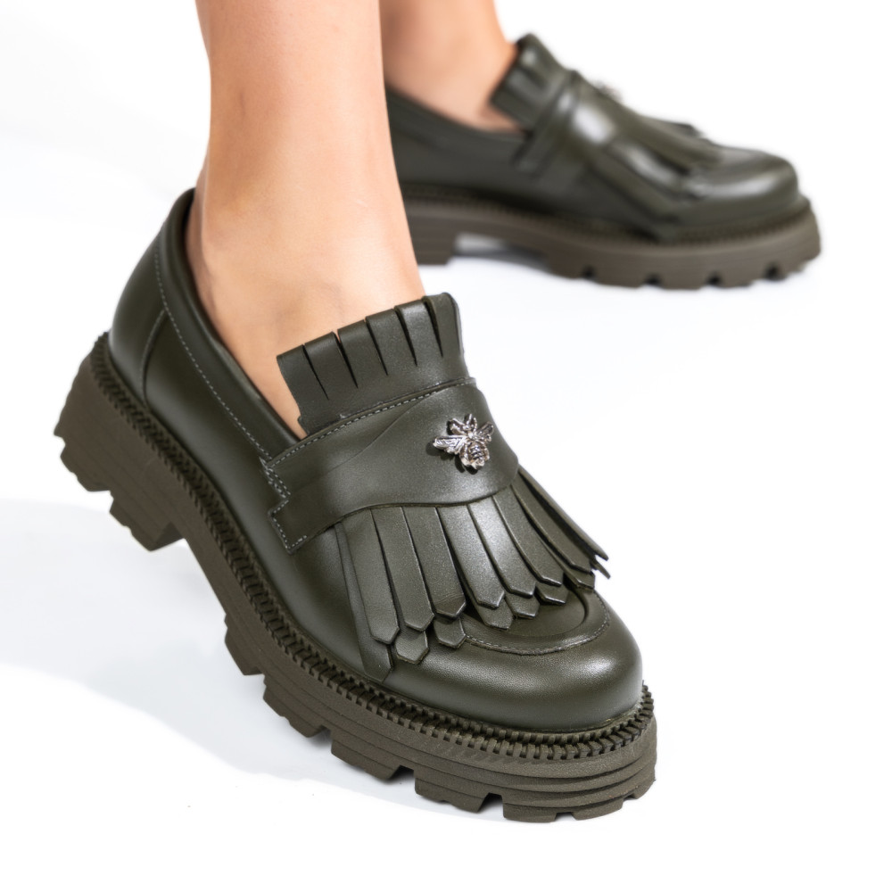 MOCASINI VERZI PIELE NATURALA 3S7795
