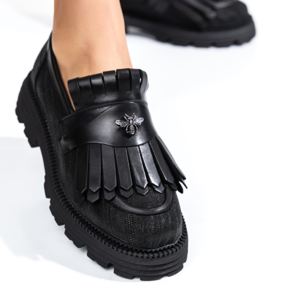 MOCASINI DAMA PIELE NATURALA NEGRI 3S7795