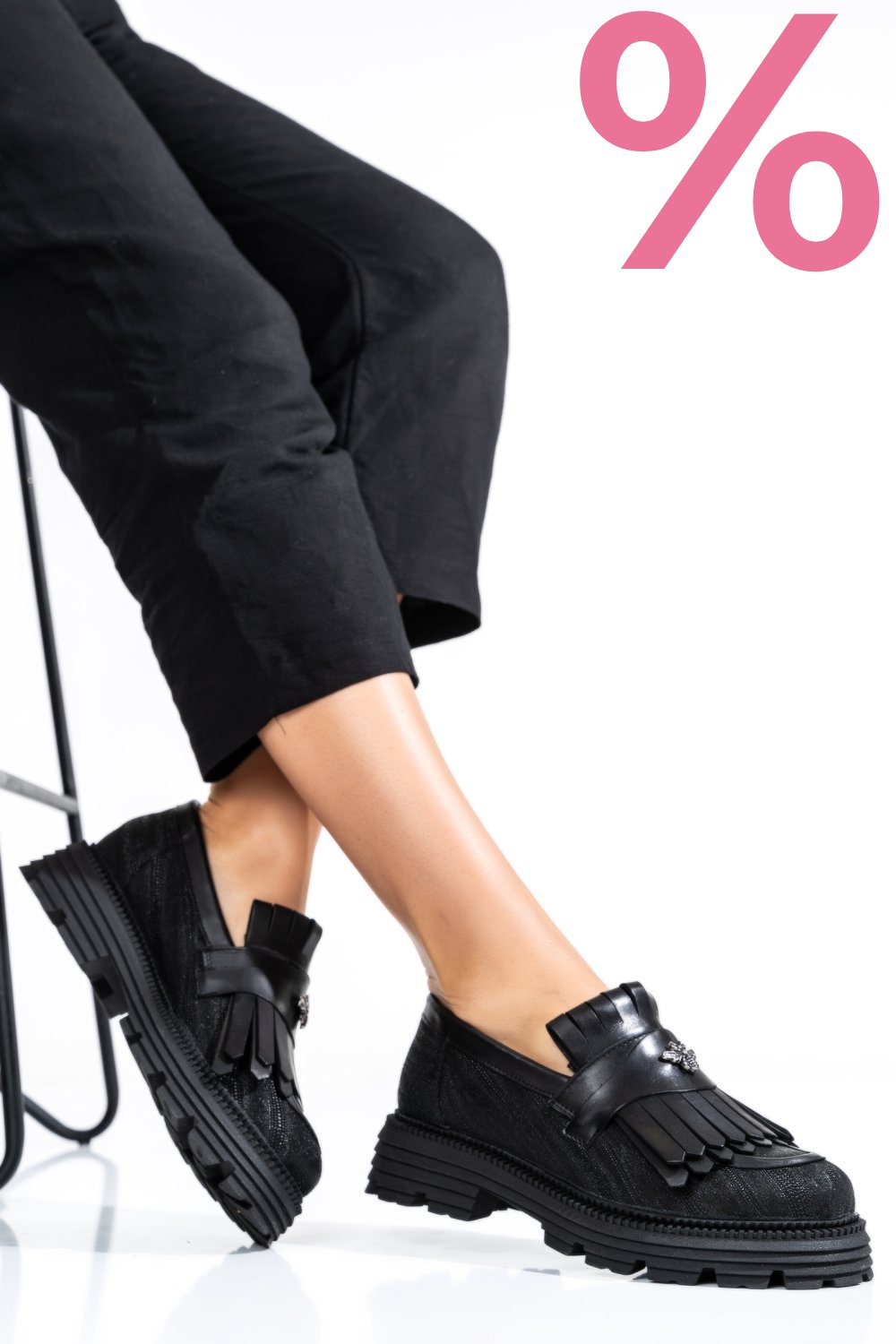MOCASINI DAMA PIELE NATURALA NEGRI 3S7795