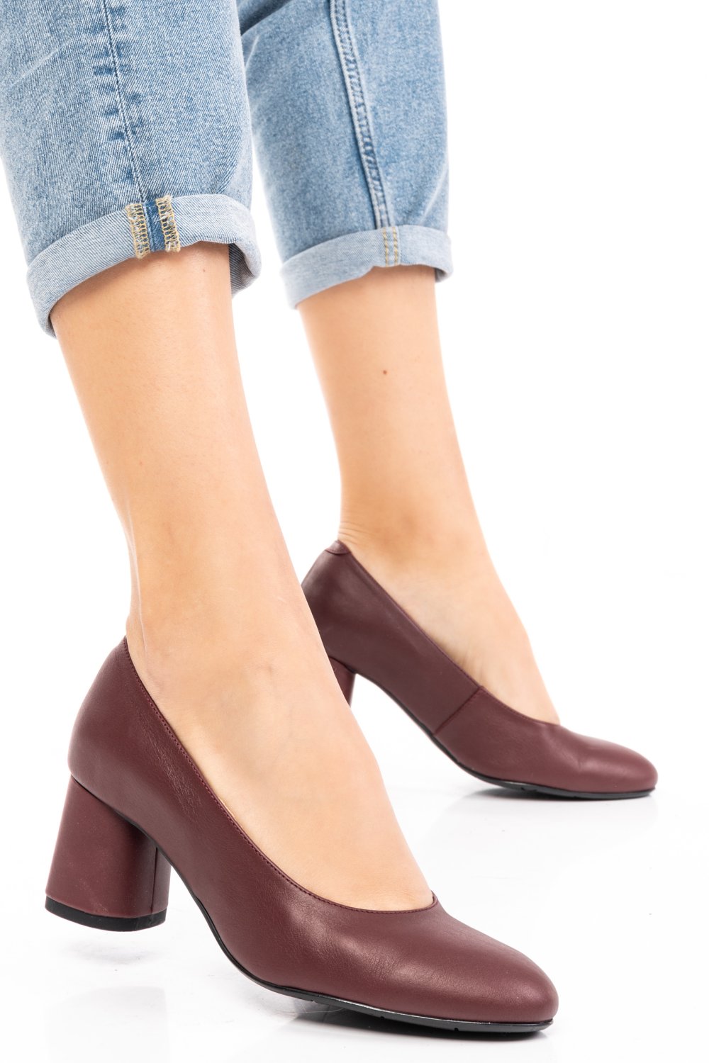 PANTOFI BORDO PIELE NATURALA 1S77515