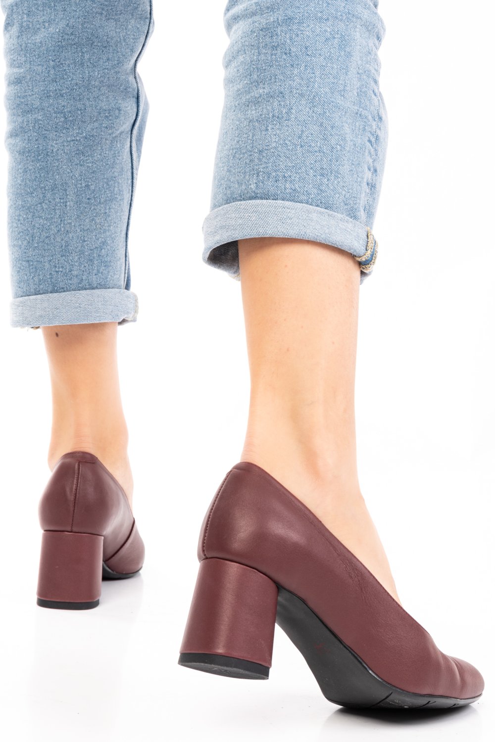 PANTOFI BORDO PIELE NATURALA 1S77515