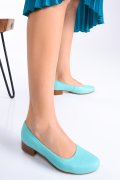 PANTOFI DAMA PIELE NATURALA TURQOISE TOC MARO 2S77040