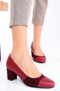 PANTOFI BORDO LEOPARD PIELE NATURALA 3S77020