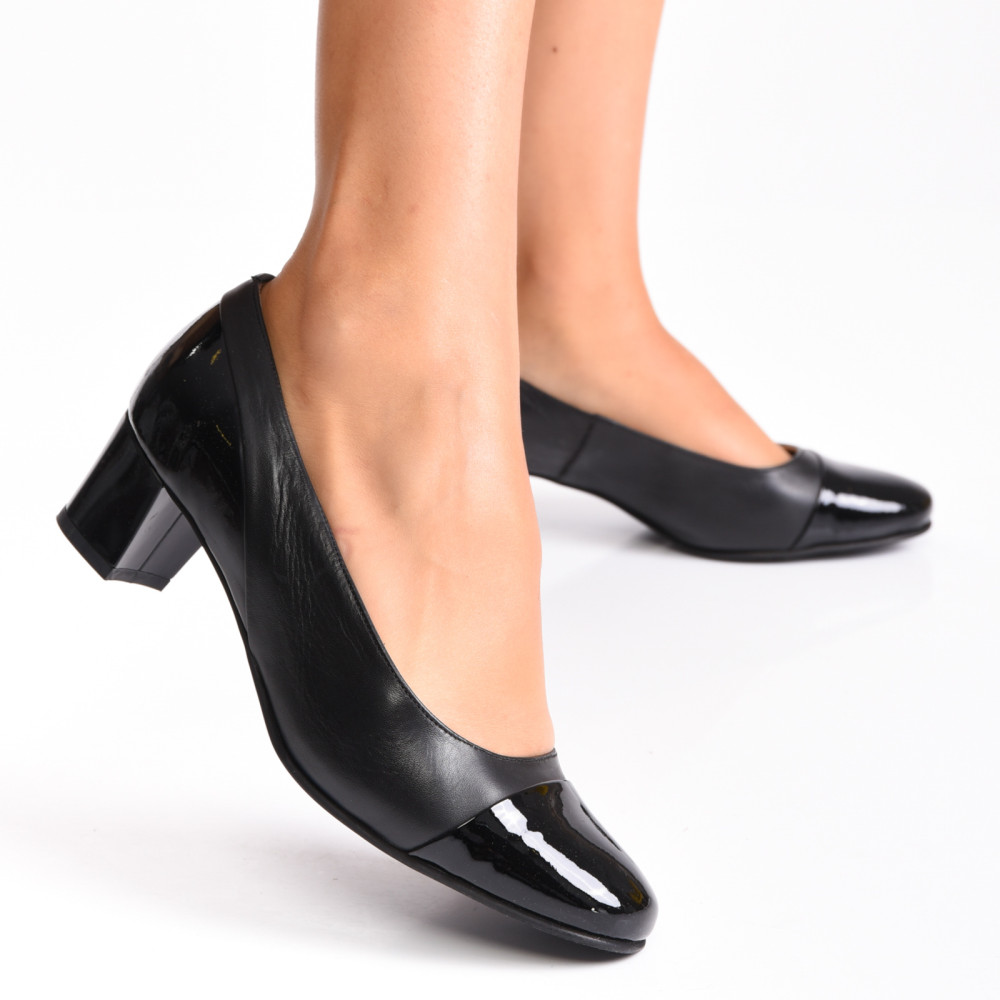 PANTOFI NEGRI PIELE NATURALA LACUITA 1S77404