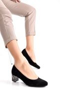 PANTOFI NEGRU FLORAL PIELE NATURALA INOARSA MOSA