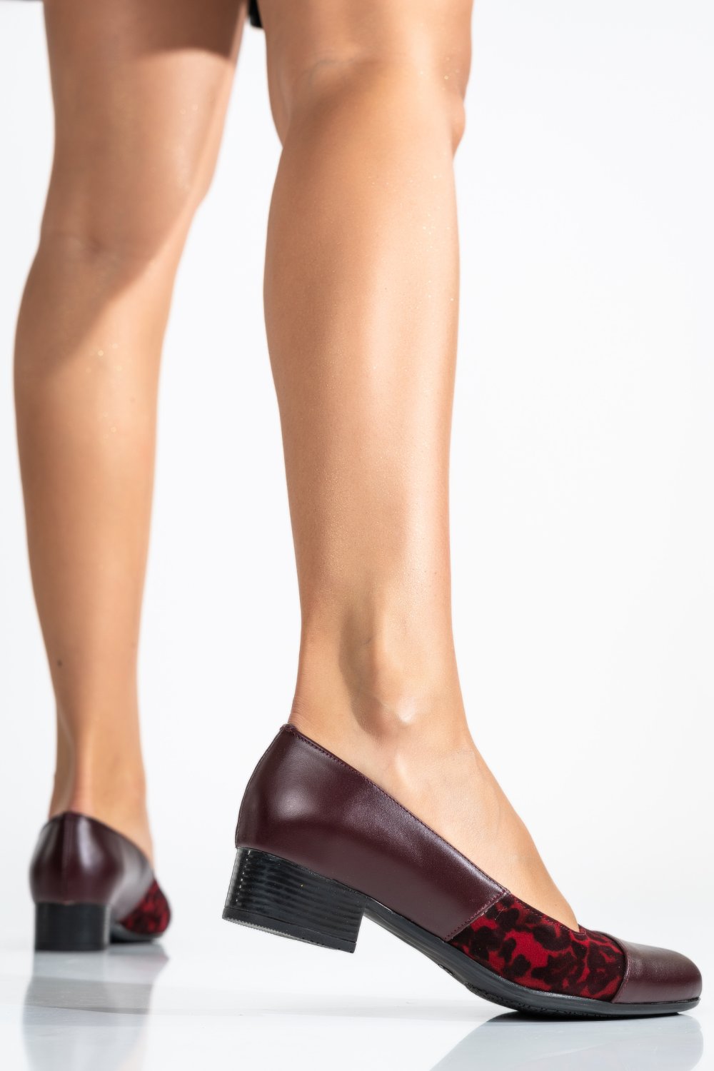 PANTOFI BORDO LEO PIELE NATURALA INTOARSA 1S77200
